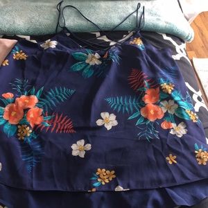Floral Strappy Tank Top